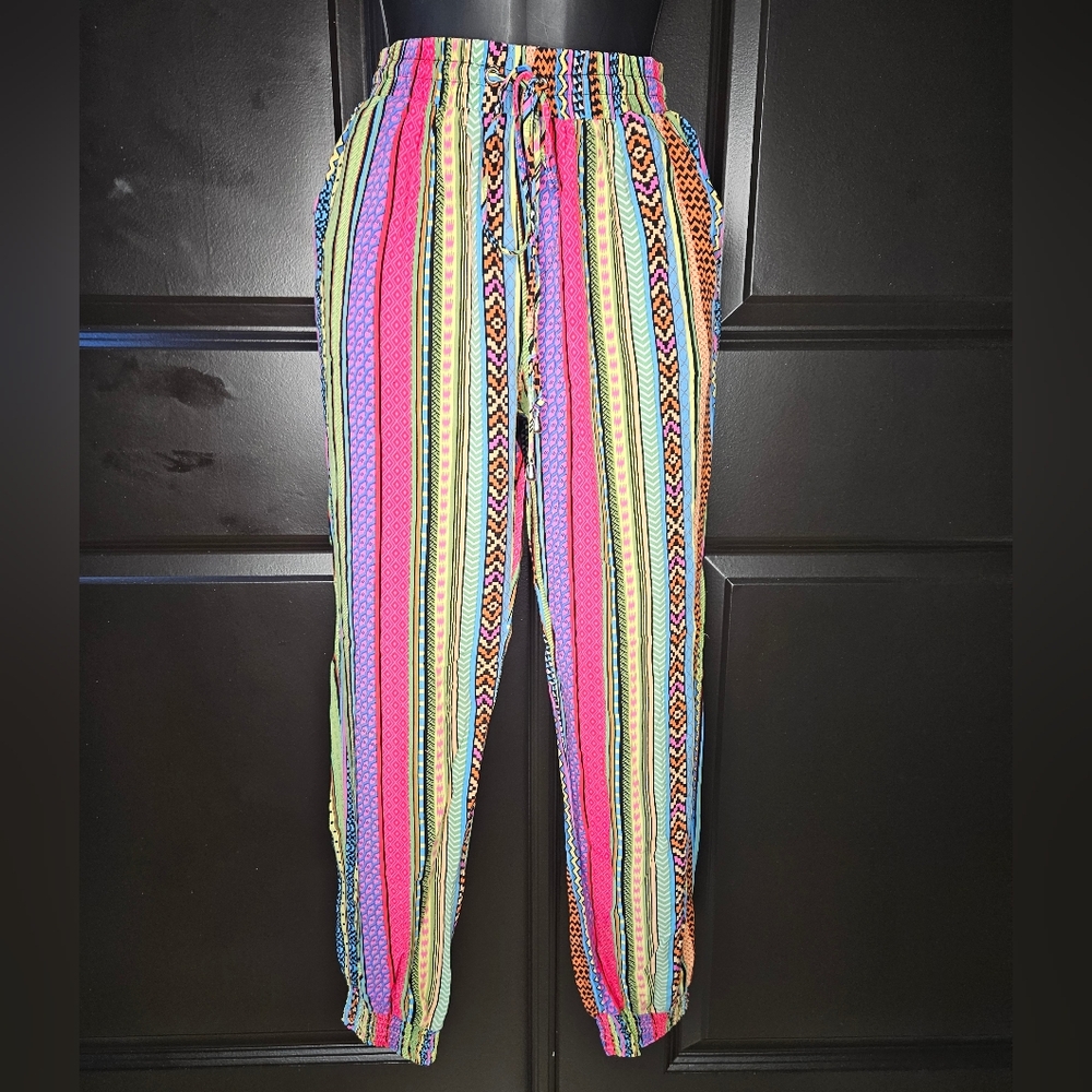 Colorful Chevron & Striped Pants